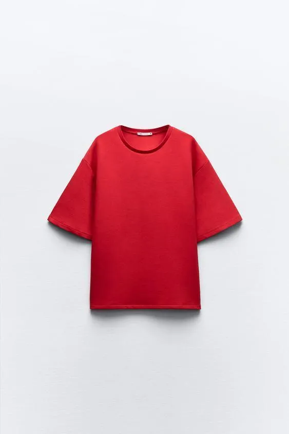 ZARA  |Cotton Short Sleeves Co-ord Hoodies & Sweatshirts