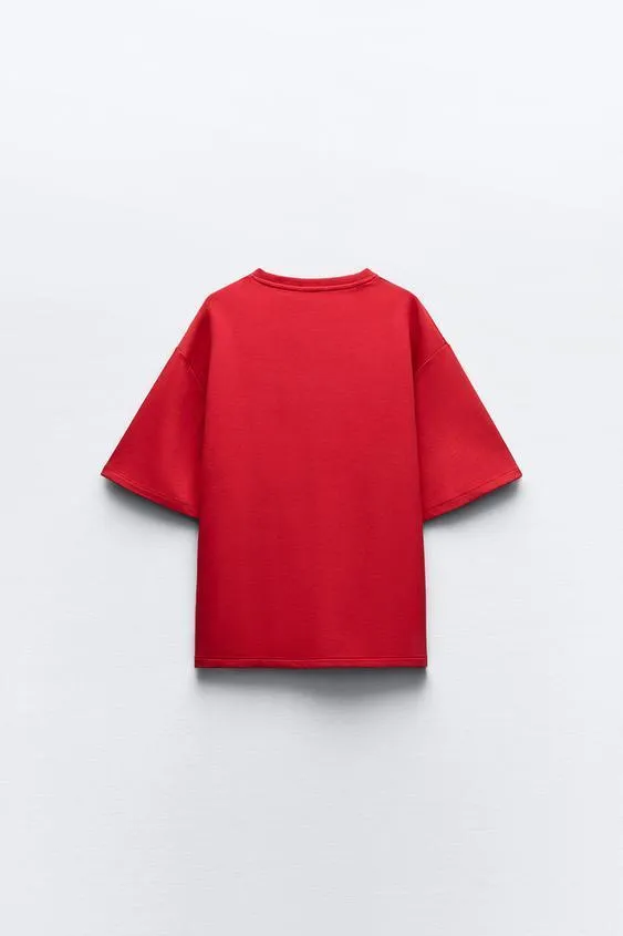 ZARA  |Cotton Short Sleeves Co-ord Hoodies & Sweatshirts